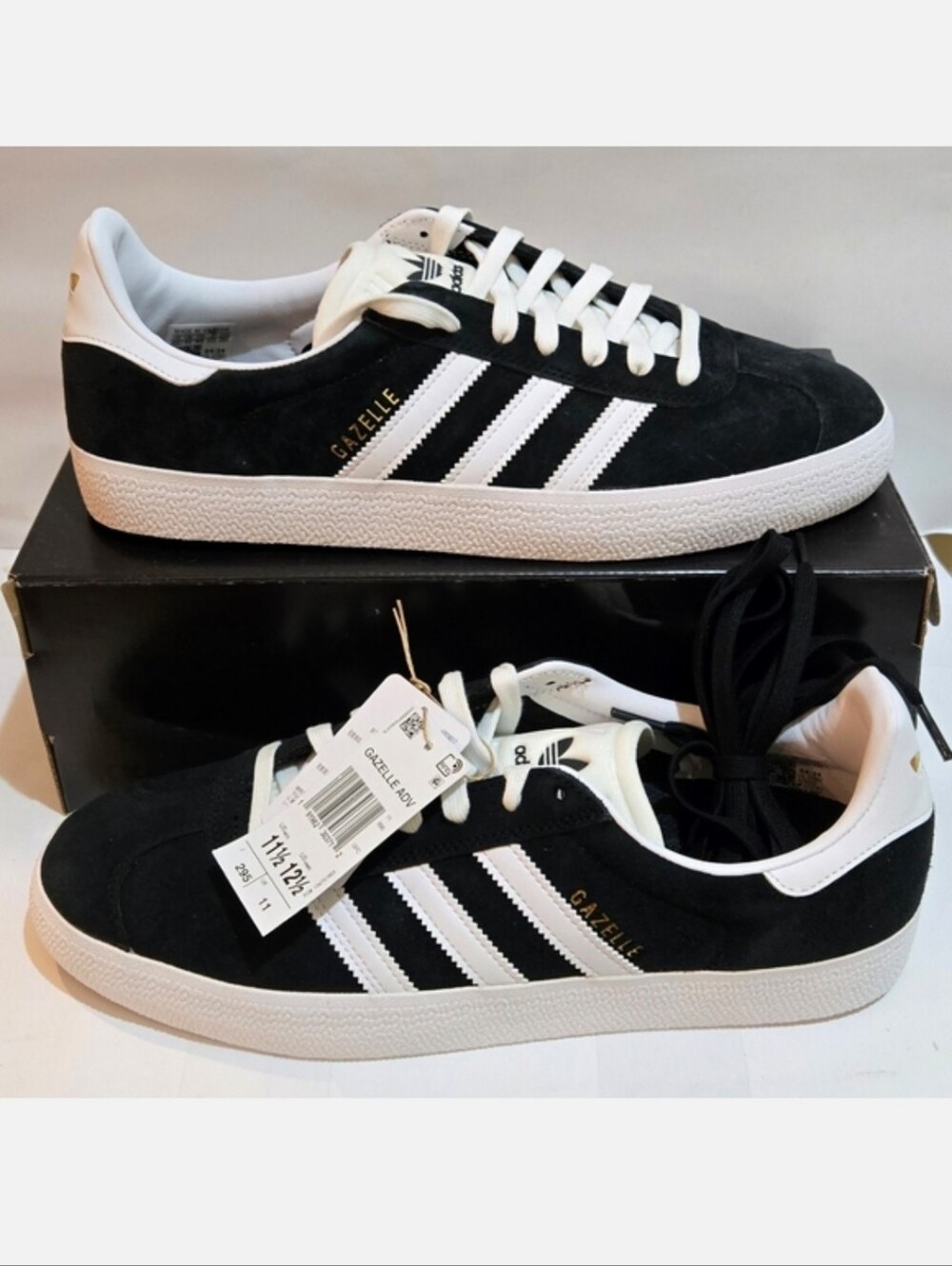 Adidas Gazelle ADV Low Top Black Suede Sneakers‎
